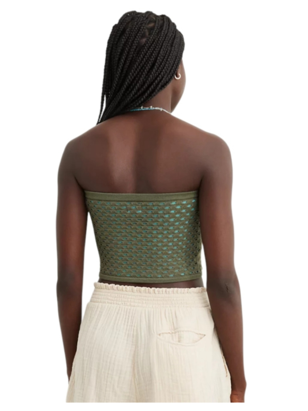 Aerie NWT Crochet Sweater Knit Bandeau Tube Top Small - Picture 2 of 9